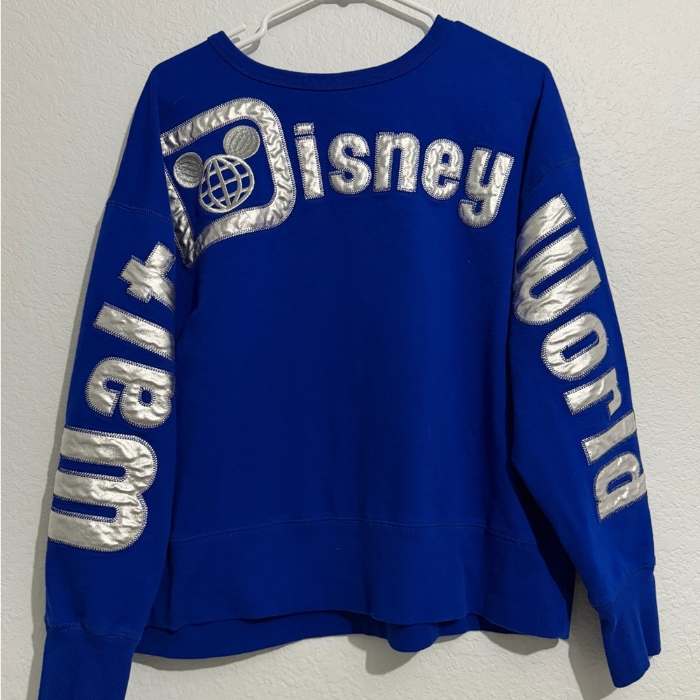 Disney Royal Blue Sweater with Metallic Silver Details